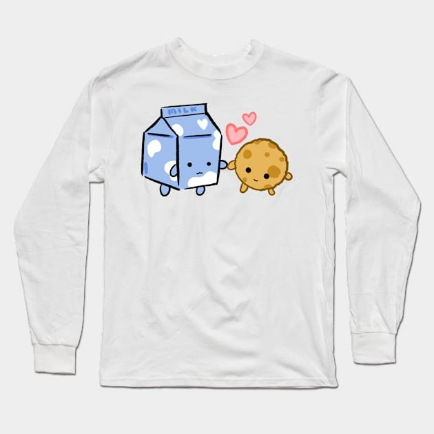 Cute valentine day, milk to my cookie Long Sleeve T-Shirt by yudoodliez